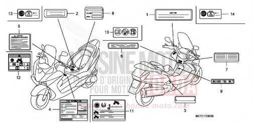 CAUTION LABEL FJS400D6 de 2006